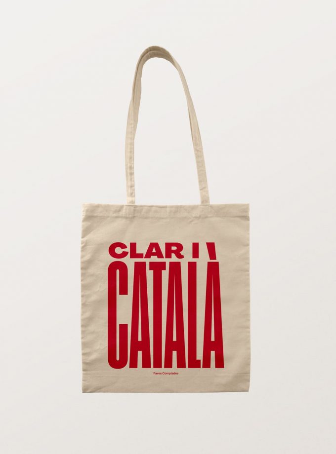 productes en català - Bossa de tela CLAR I CATALÀ