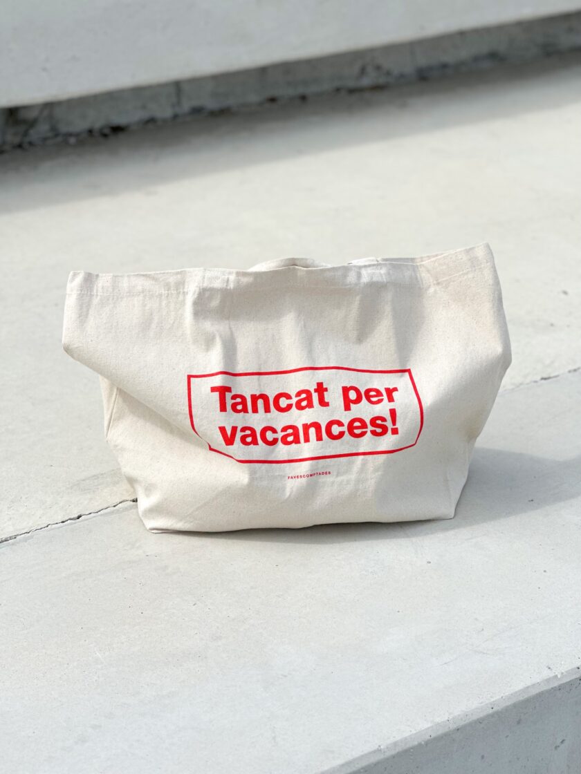 Bossa Tote Bag original "Tancat per vacances" edició limitada - Imatge 3