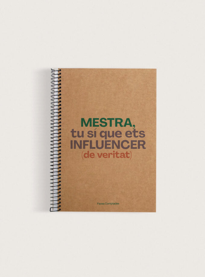 Regals per a mestres i professors - llibreta "mestra influencer"